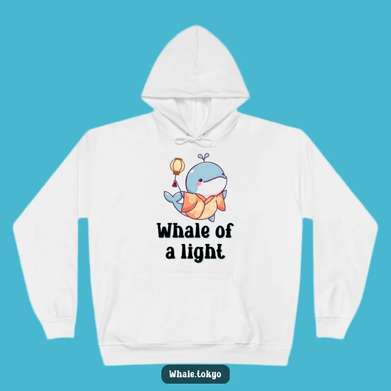 Funny Kimono Whale Hoodie: Cozy Lantern Glow, Whimsical Night Gift