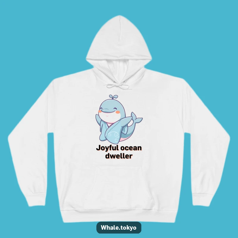 Funny Jovial Whale Kimono Hoodie - Cozy & Cheerful Underwater Friend