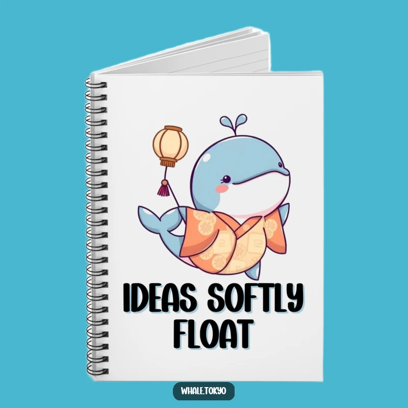 Funny Kimono Whale Notebook: Lantern Notes, Enchanted Journal