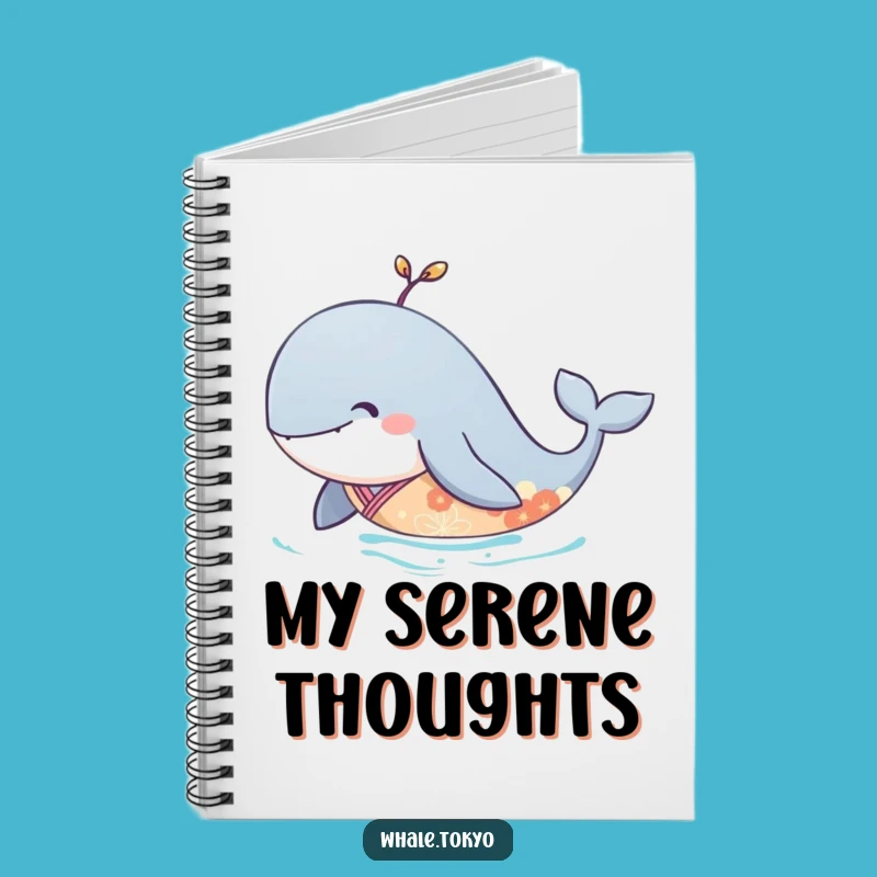 Funny Serene Whale Kimono Notebook: Elegant Design for Peaceful Reflections